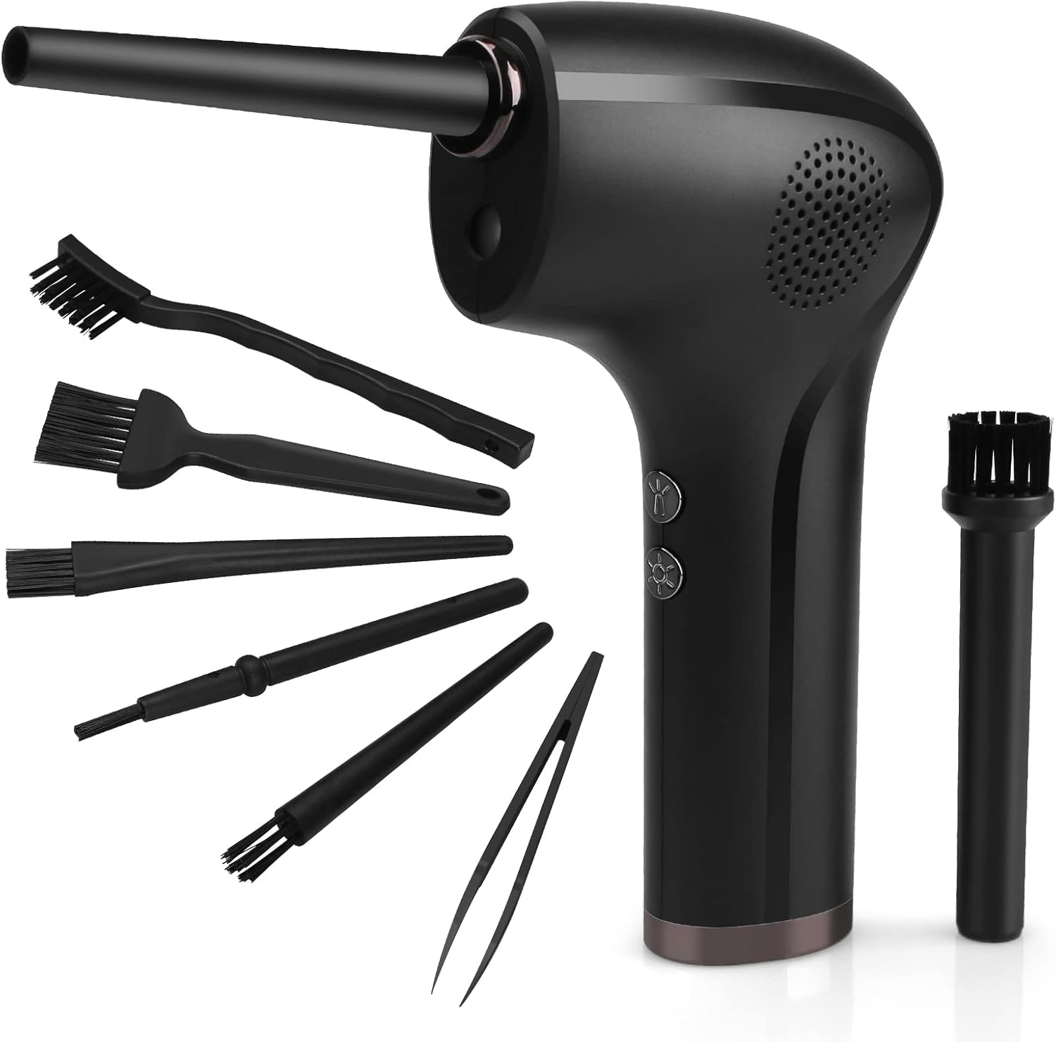 Compressed Air Duster, Electric Air Blower for Computer Cleaning, Portable Replaces Canned Air, Cordless Rechargeable 36000RPM Keyboard Cleaner