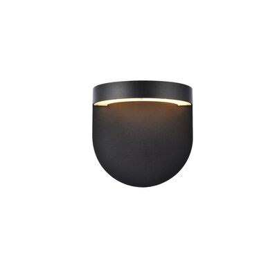 Addilynn 1 - Bulb 9.5x22 H Integrated LED Outdoor Flush Mount Mercury Row Fixture Finish: Black