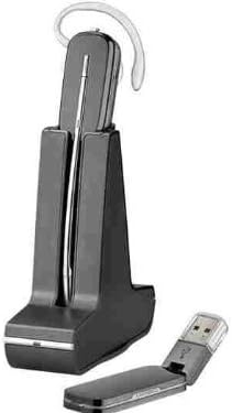 Plantronics SAVI W440 Convertible, Wireless DECT Headset System for Laptop, Softphone & Multimedia Use - Black & Silver (Renewed)
