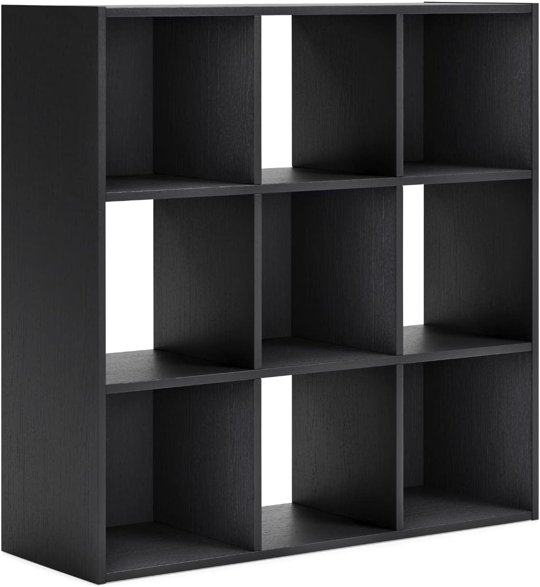 Ashley Furniture Langdrew Nine Cube Organizer, 9, Black