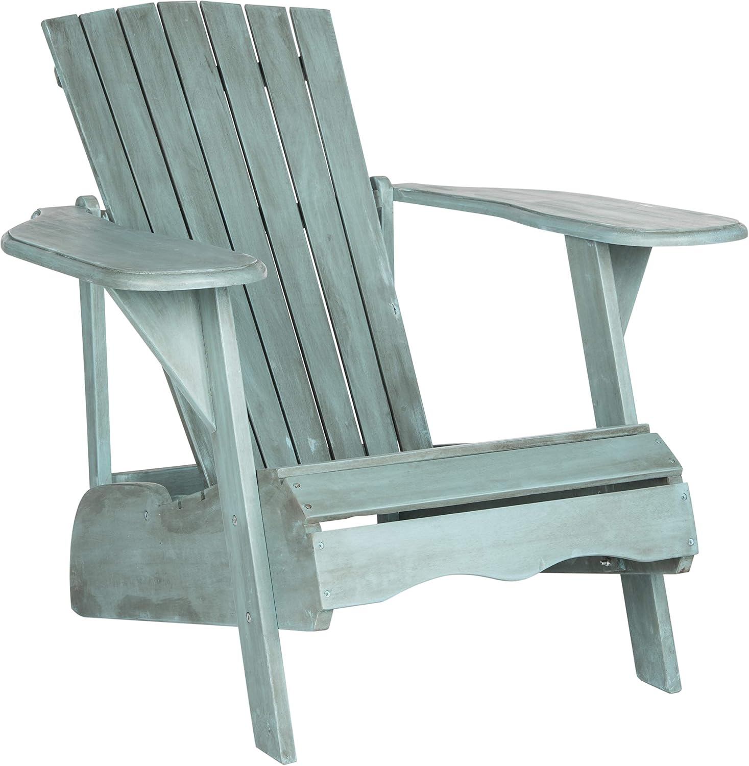 Safavieh Patio Collection Hampton Adirondack Acacia Wood Chair, White