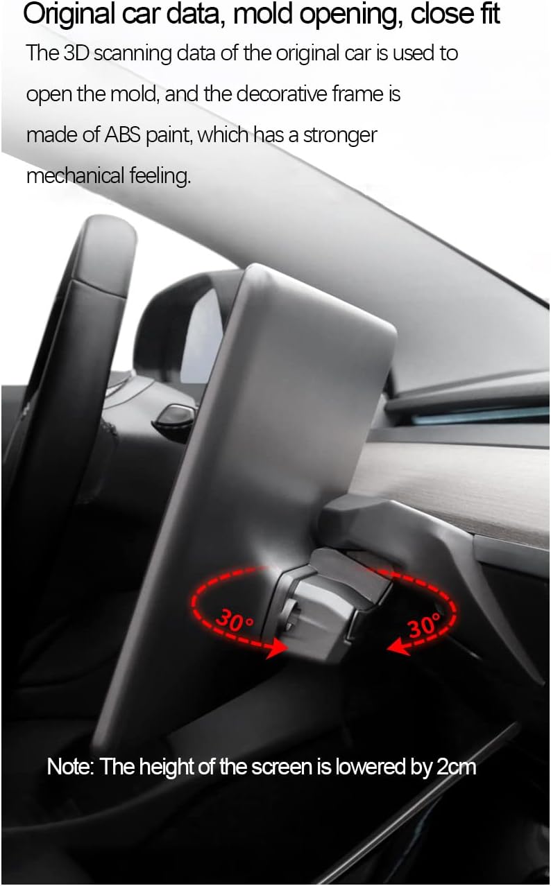 Tesla Model 3 Model Y Center Console Screen Swivel Mount Kit 2017-2022 Tesla Model 3/Y Accessories(Rotate Left and Right)