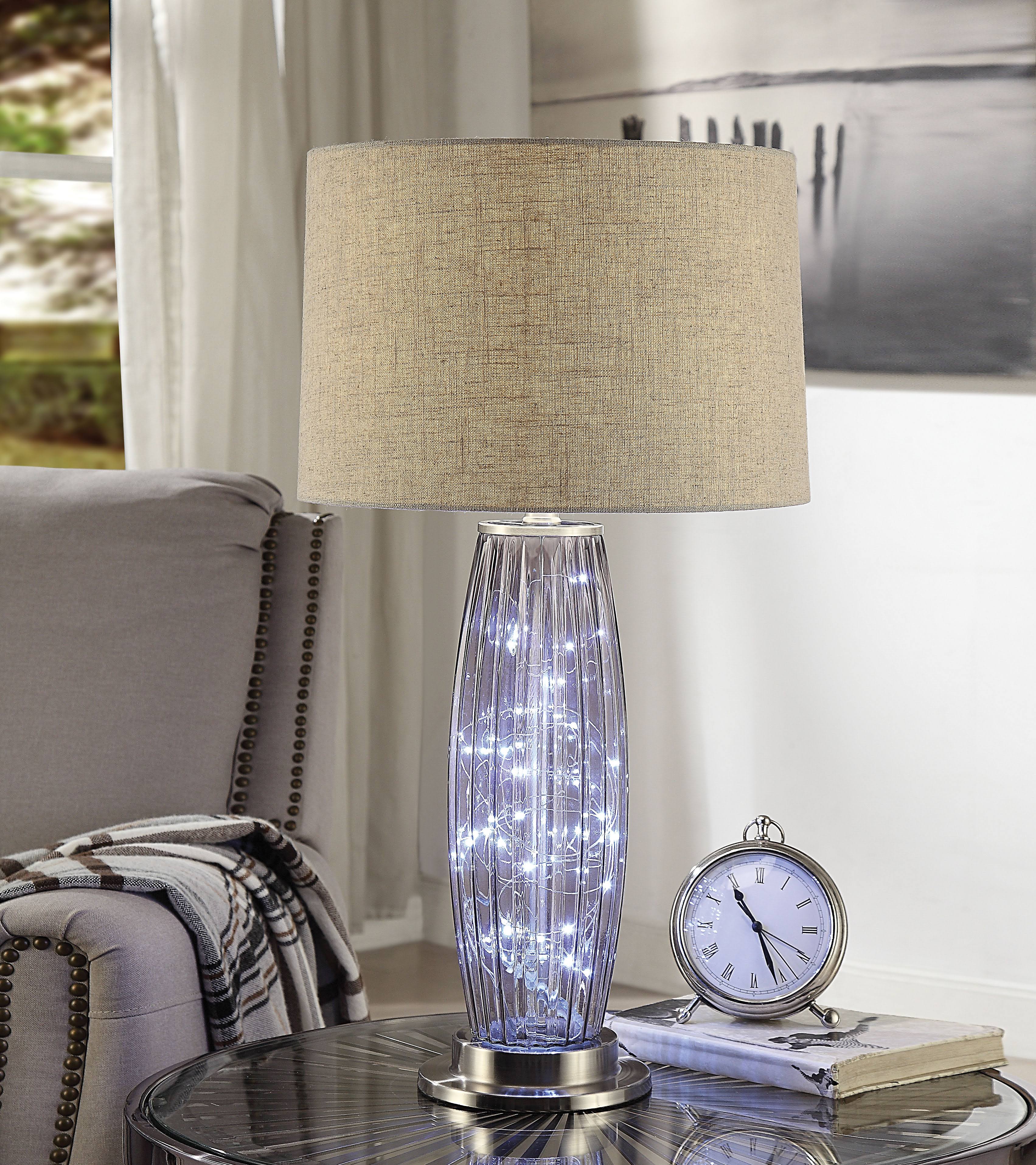 Acme Aurinda Table Lamp Sandy Nickel