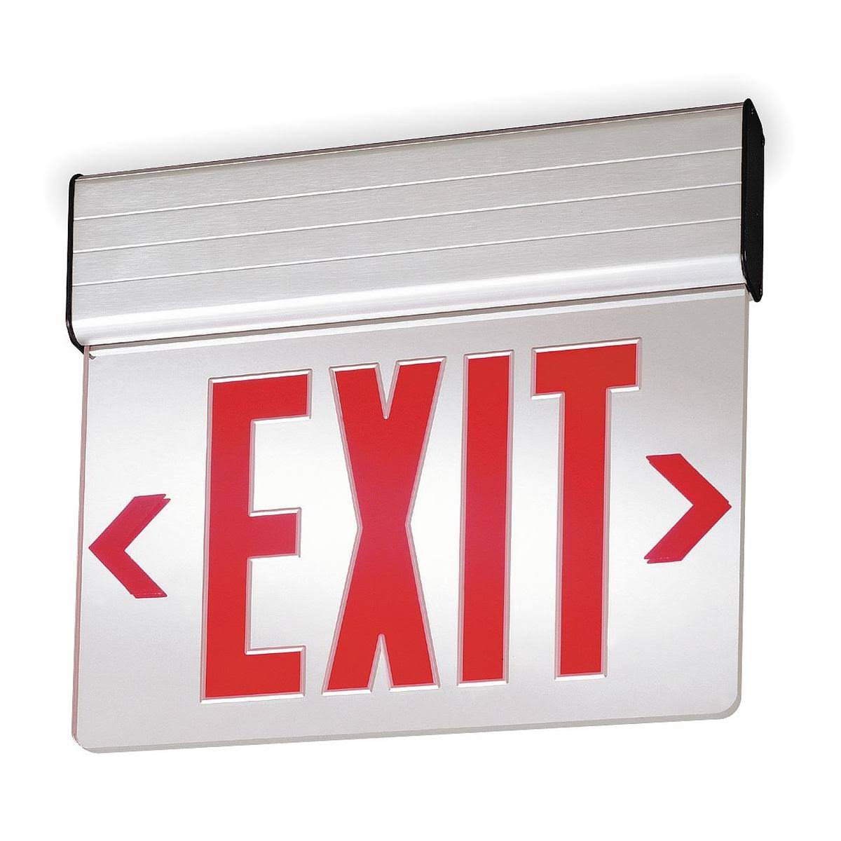 Lithonia Lighting EDGNY 2 R M4 Edge-lit Exit Sign,3.0W,red,2 Faces