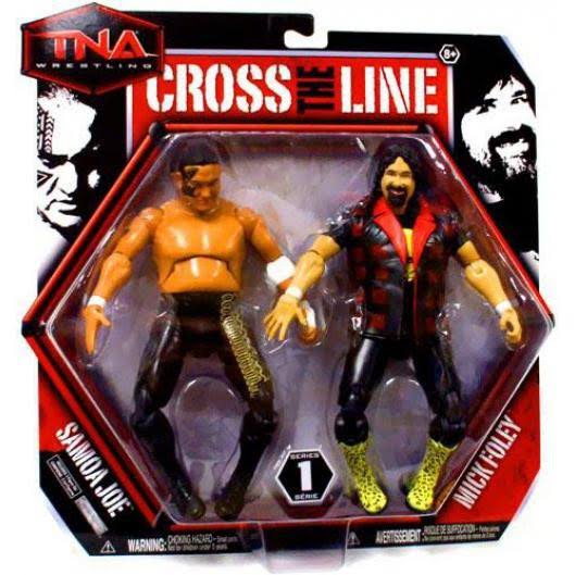 Samoa Joe u0026 Mick Foley Action Figure 2-Pack Cross The Line Series 1