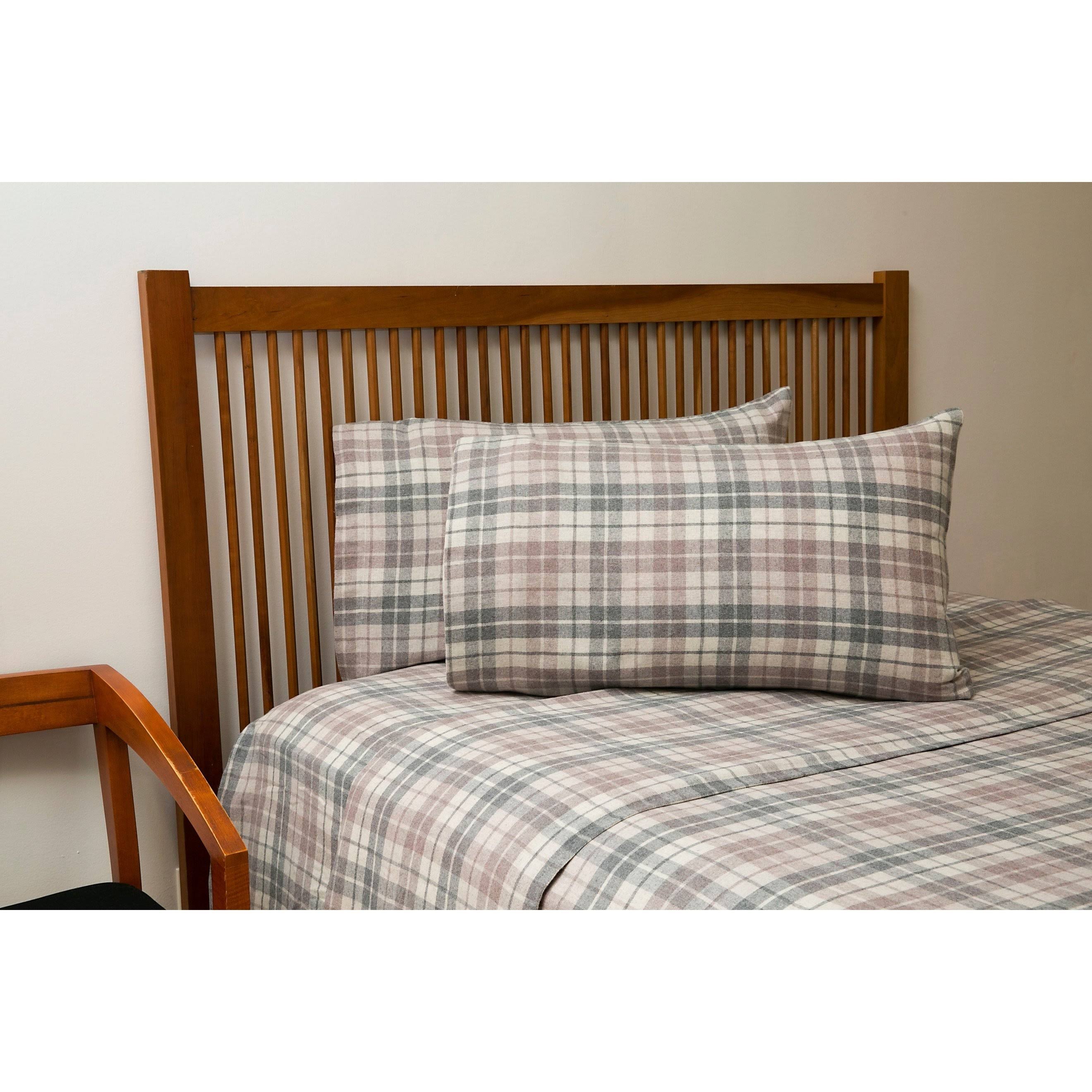 La Rochelle British Plaid Sheet Set, King, Peach