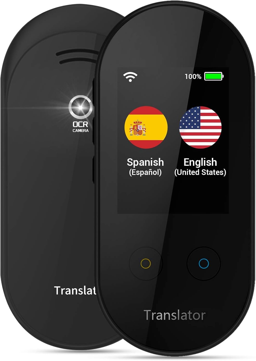 ANFIER Language Translator Device with AI Voice Translator (W08) with 2.4 inch Touchscreen Image Translation-108 Languages and Two Way Translator |Wi-Fi|-Black