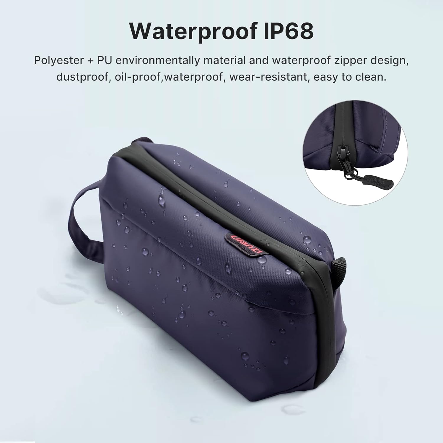 ULANZI Electronic Organizer, Travel Cable Electronic Accessories Bag Storage Case Waterproof Portable for Hard Drives, Cables, Cord, Charger, Phone, SD Card, Camera Accessories