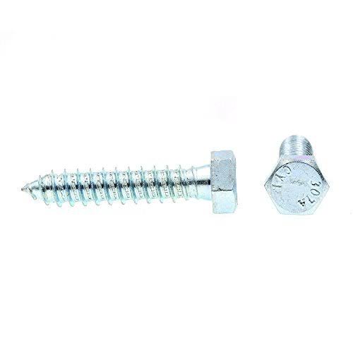 Prime-Line 9056809 Hex Lag Screws, 1/2 in. x 2-1/2 in., A307 Grade A Zinc Plated Steel, 50-Pack