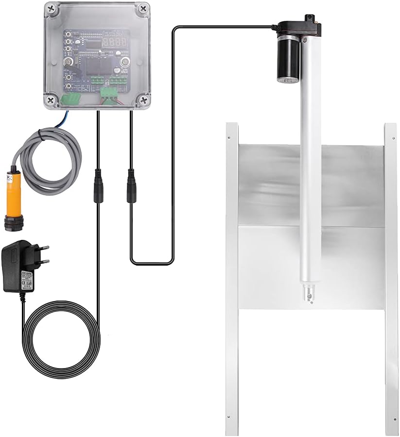 Lolicute Automatic Chicken coop Door Opener Kit with Timer Electric Poultry Switch Smart Home Farm Remote Control Actuator Motor for Chickens Ducks and Geese AC110V