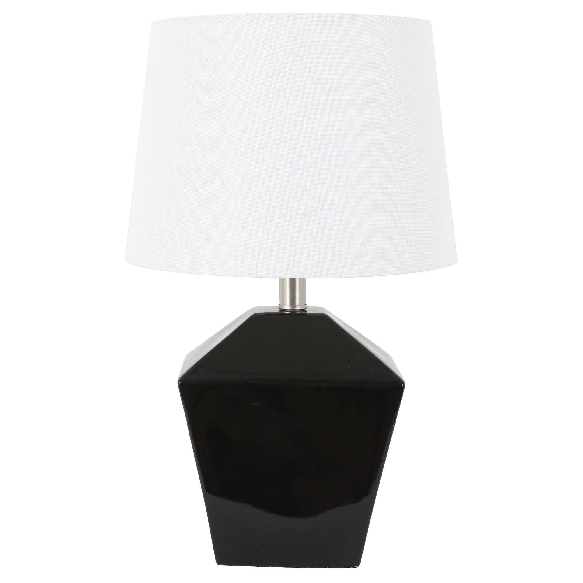 Decor Therapy Carrol Geometric Lamp, Black