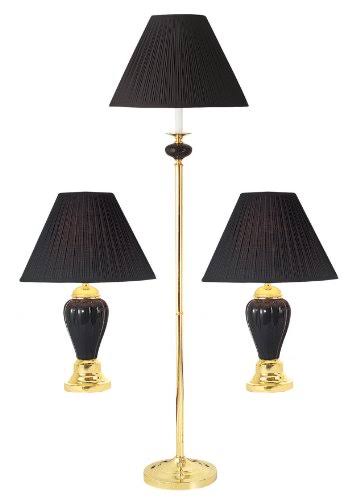 Ok Lighting OK-4101BK-31. Ceramic Lamp with 3 in 1 Bonus Pack