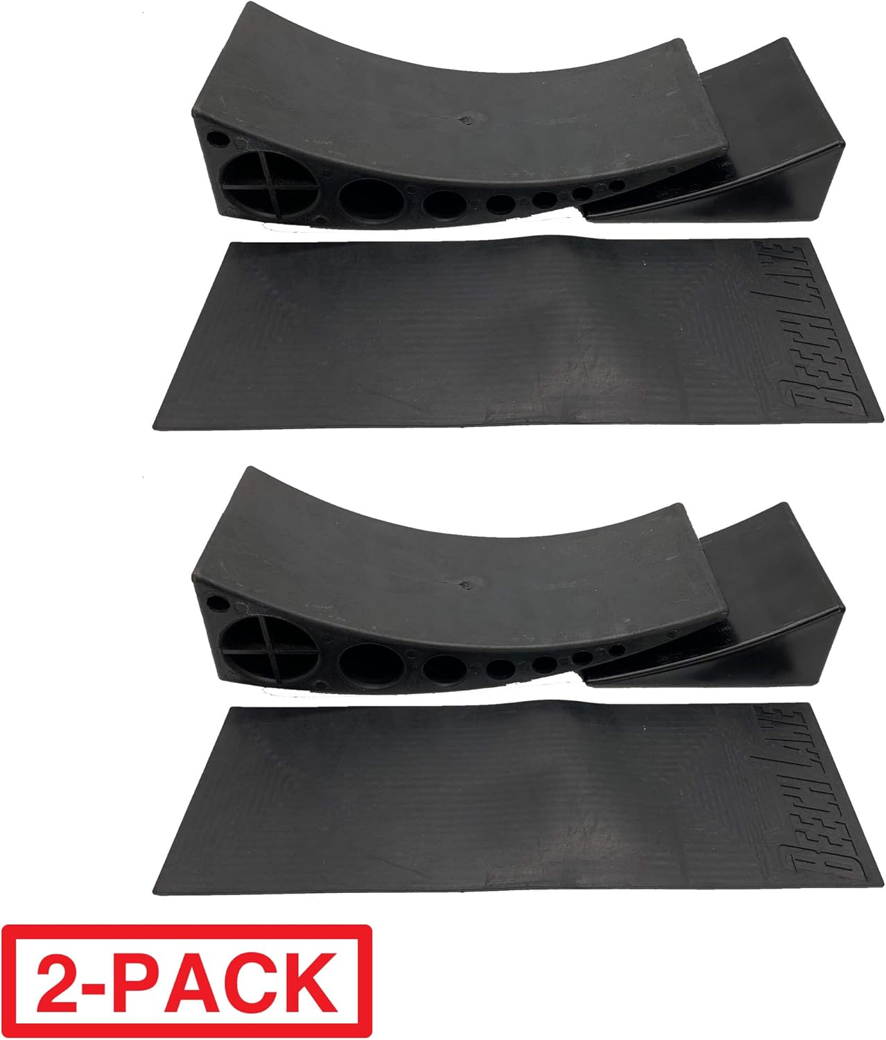 Beech Lane Camper Leveler 2 Pack - Precise Camper Leveling, Includes Two Curved Levelers, Two Chocks, and Two Rubber Grip Mats, Heavy Duty Leveler Works for Campers Up to 35,000 LBs Pack of 2