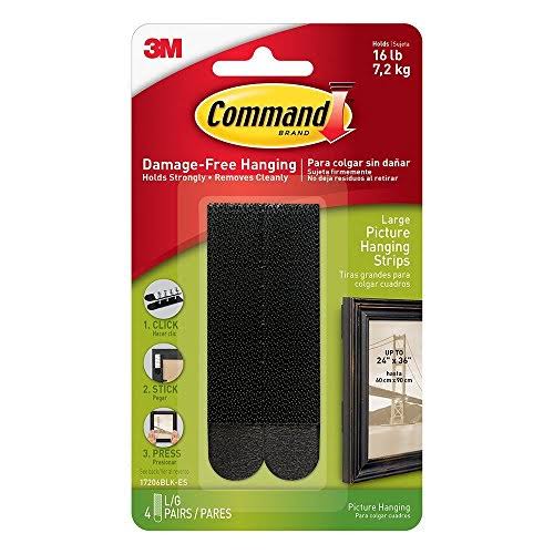 Command Picture Hanging Strips Value Pack 7ly8b Large Black 36-Pairs at MechanicSurplus.com