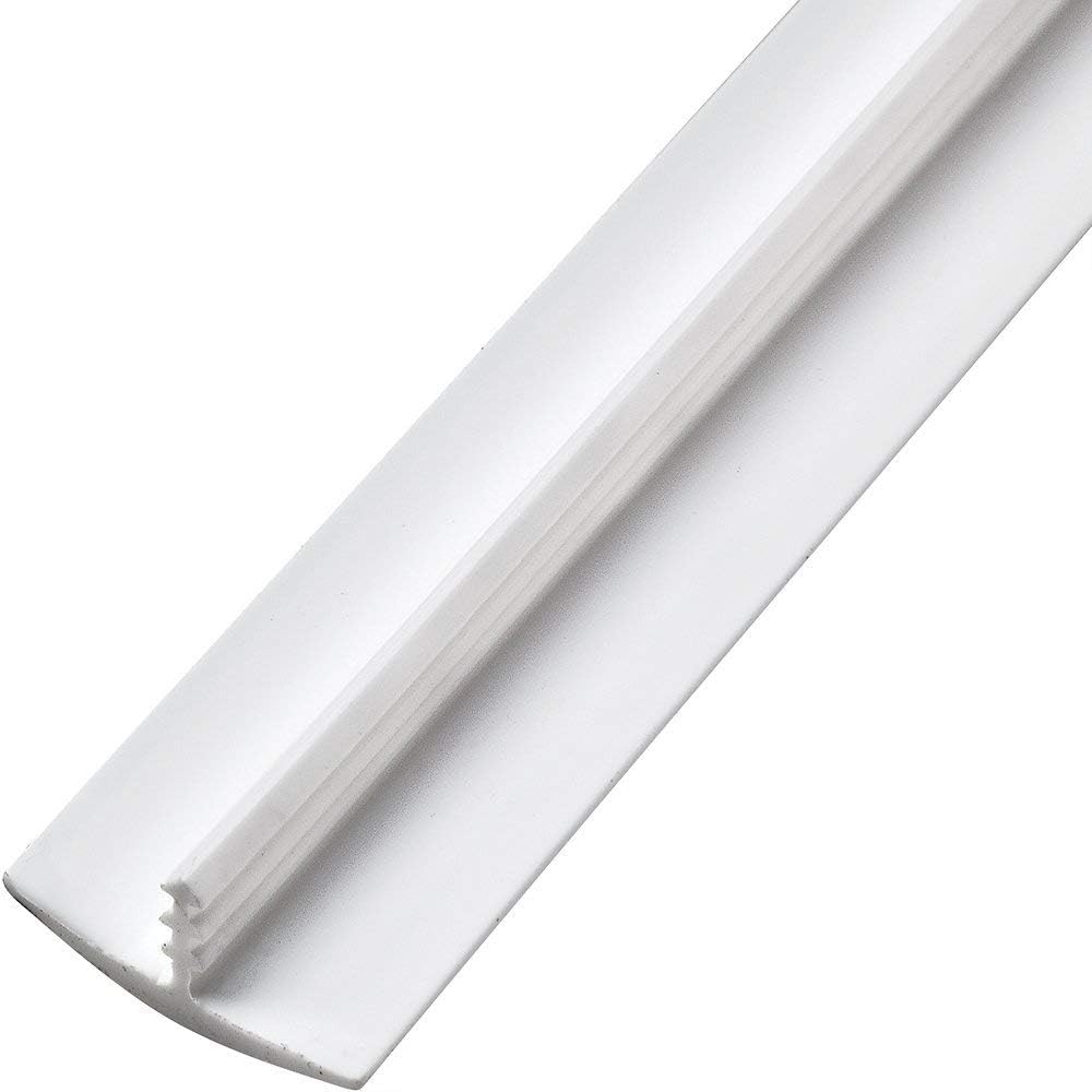 Edge Supply White 5/8 in x 25 ft Center Barb Tee Moulding T Molding Hobbyist Pack, Small Projects, Arcade Machines and Tables