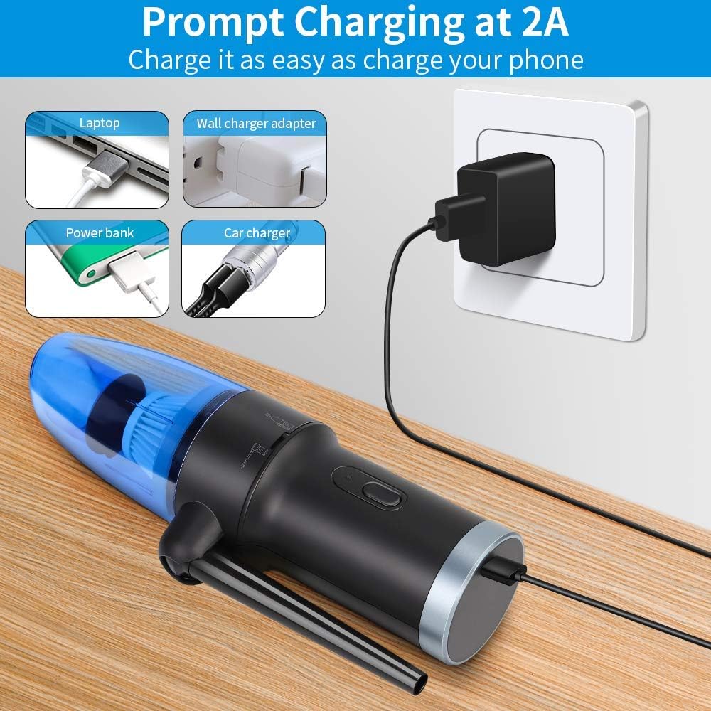 AFMAT Computer Vacuum, Keyboard Vacuum, Electric Air Duster, Computer Cleaning Kit, Cordless Air Duster, 60000 RMP Rechargeable Compressed Air Duster, Vacuum & Duster 2 in 1