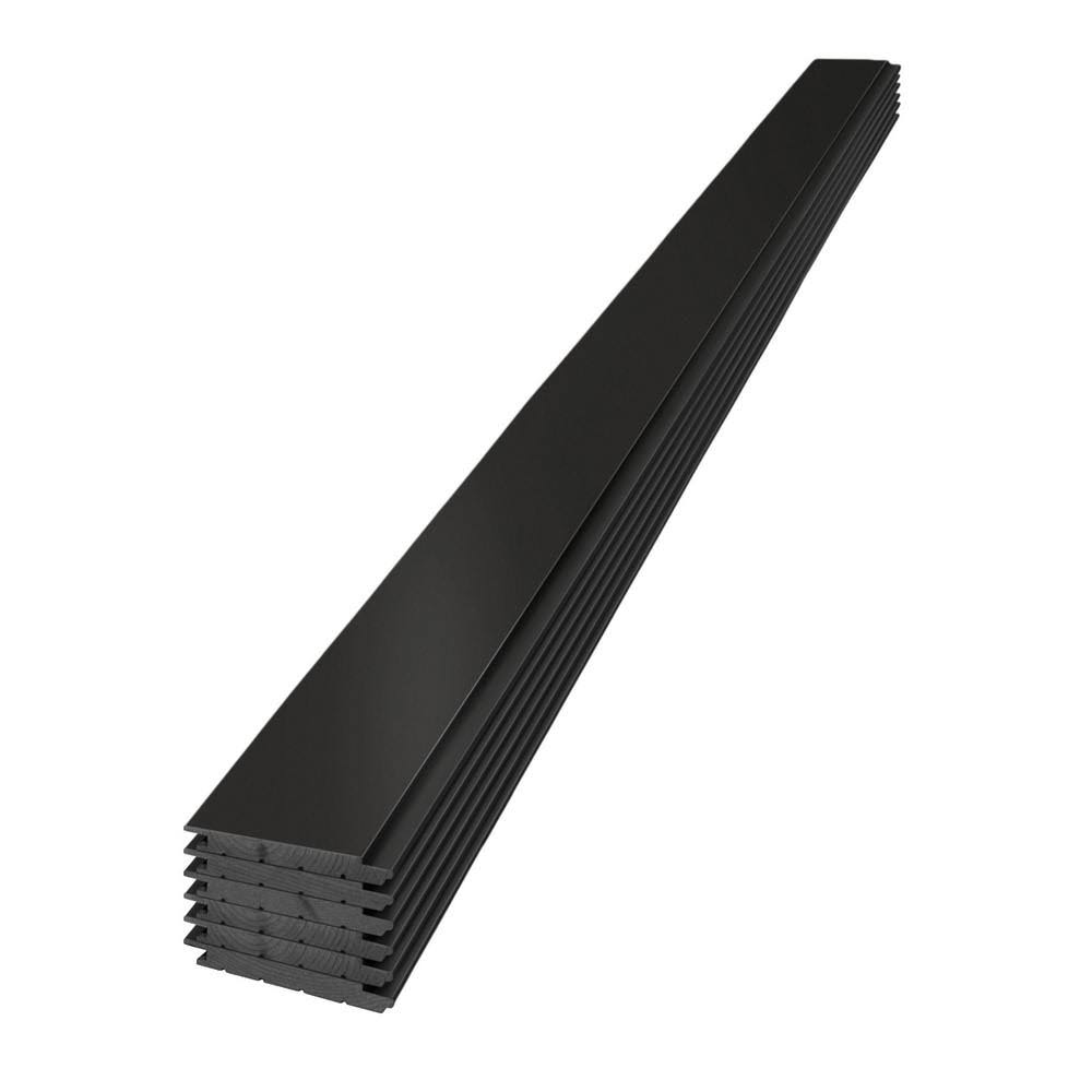 UFP-Edge Timeless 6-in x 6-ft Midnight Black Pine Shiplap Wall Plank (Coverage Area: 18-sq ft) | 345604