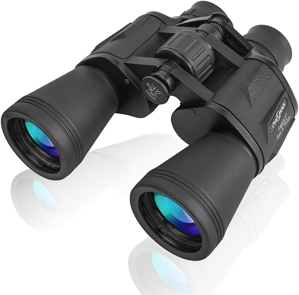 PHELRENA 20x50 Binoculars for Kids Adults,Compact HD Professional Binoculars Telescope Bird Watching Stargazing Hunting Concerts Football Sightseeing Phone Mount Strap Carrying Bag
