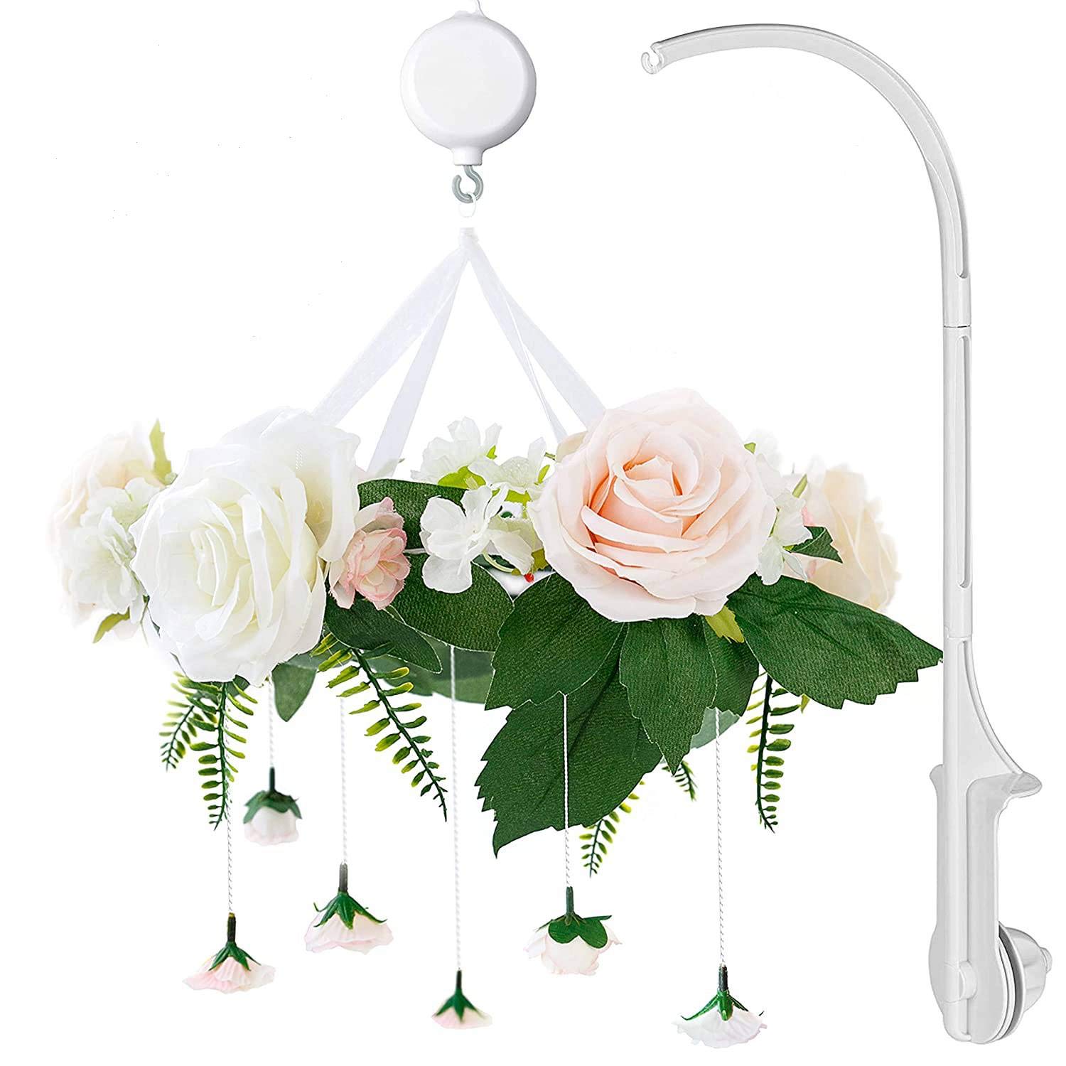 Music Baby Mobile with Crib arm Felt Handmade Baby Shower Gift for Girl or Boy (Woodland) Pack of 2