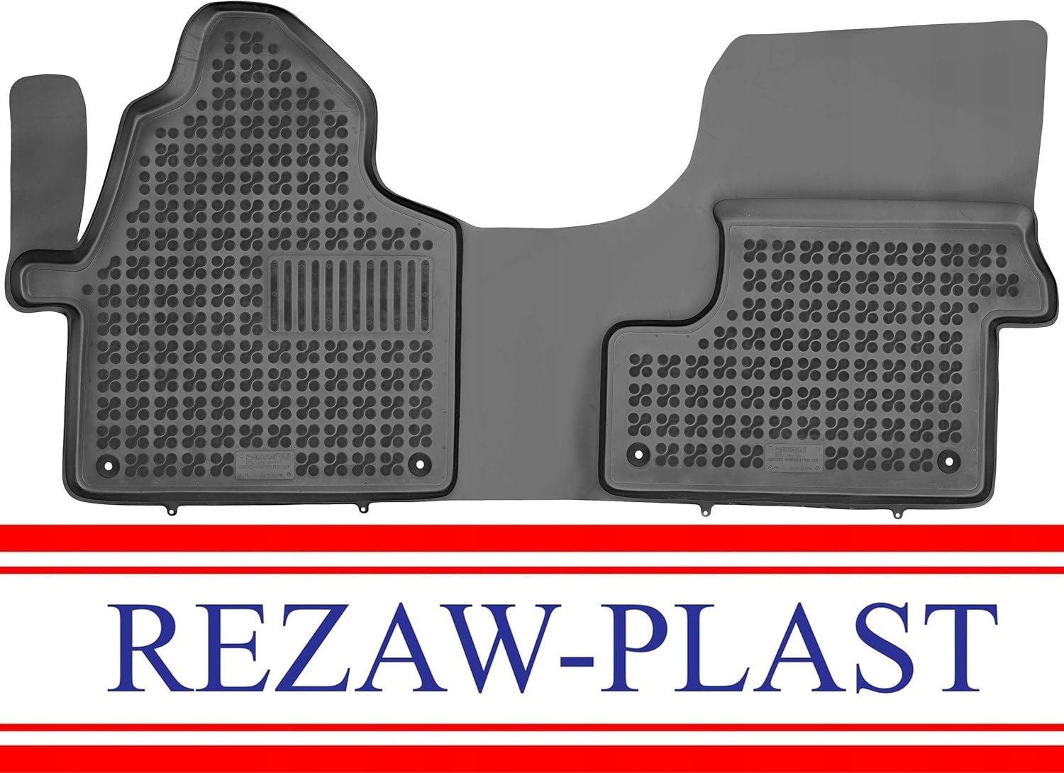 Rezaw-Plast Floor Mat for Mercedes Benz Sprinter 2007-2022 1500 2500 3500 4500 1st Row All Weather Rubber Tray RV Camper Cargo Van Only Black