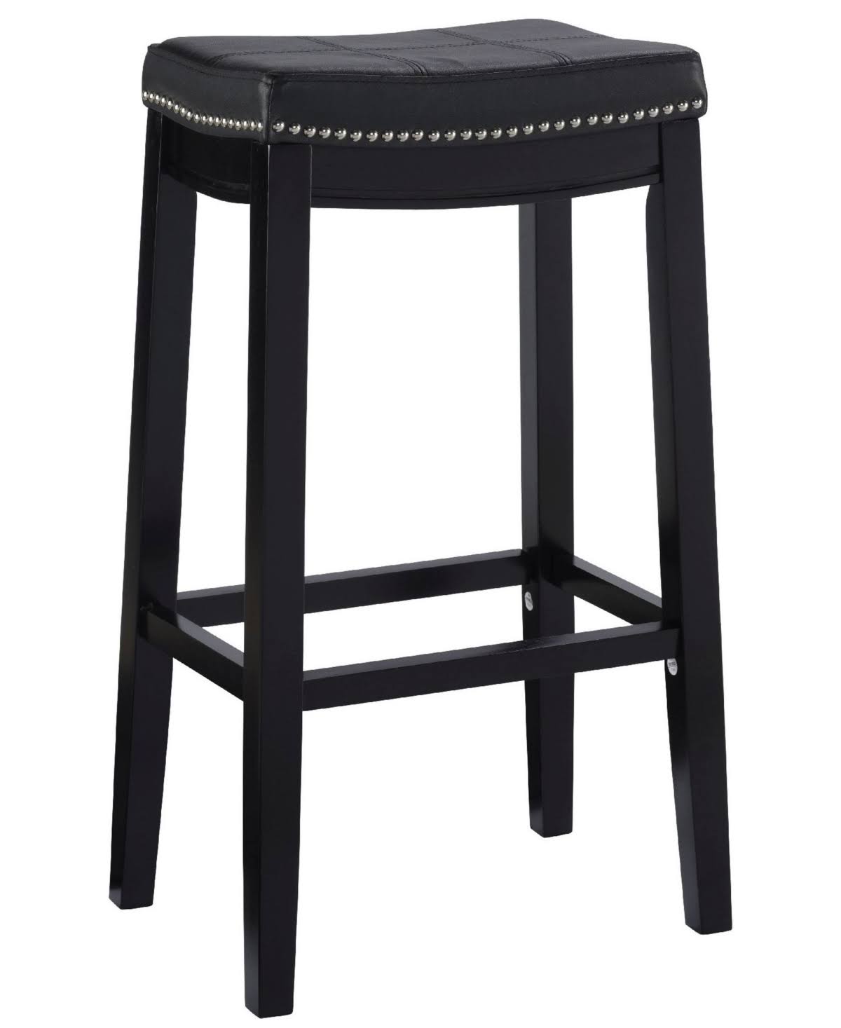 Linon Home Decor Rumsey 32x22 Backless Wood Bar Stool - Black