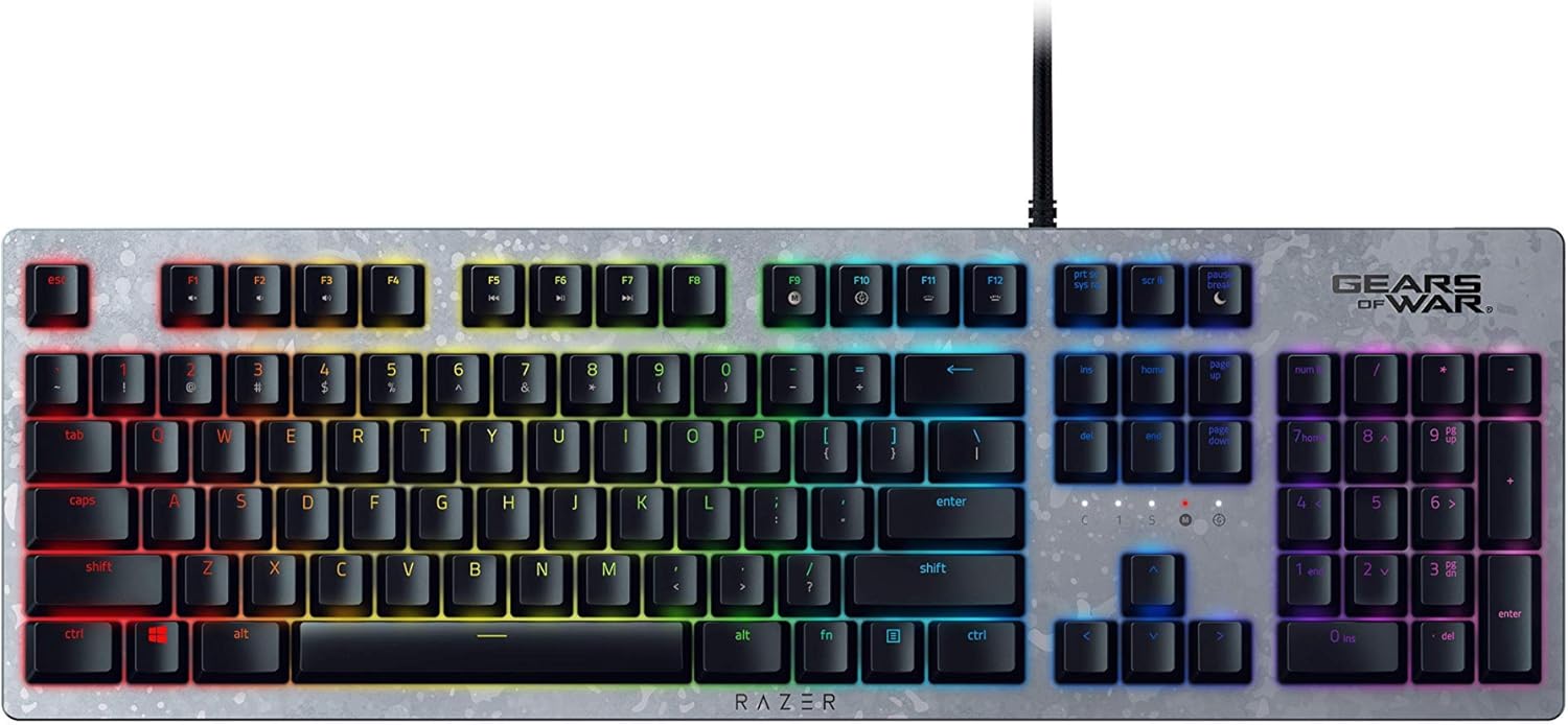 Razer Huntsman Gaming Keyboard: Fastest Keyboard Switches Ever, Clicky Optical Switches, Customizable Chroma RGB Lighting, Programmable Macro Functionality, Gears of War 5 Edition (Renewed)