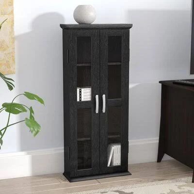 Wood DVD Multimedia Cabinet Andover Mills Color: Textured Black