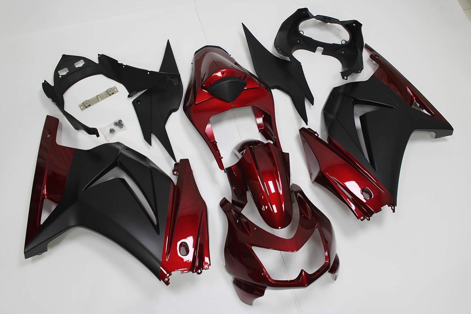 NT Dark Red Black Fairing Fit for Kawasaki Ninja 2008-2012 EX250 250R Injection Mold ABS Plastics Aftermarket Bodywork Bodyframe 2009 2010 EX250R A065