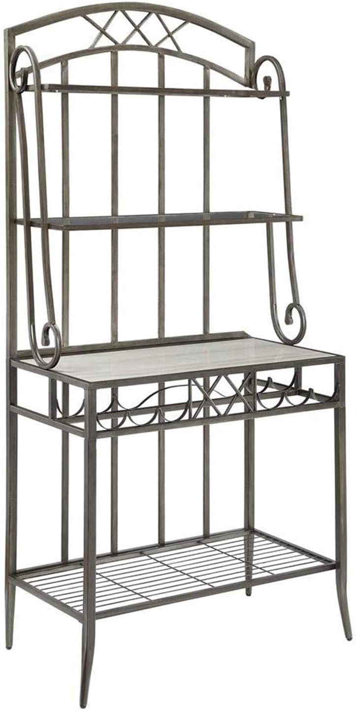 Acme Aldric Faux Marble Dining Table, Antique Finish