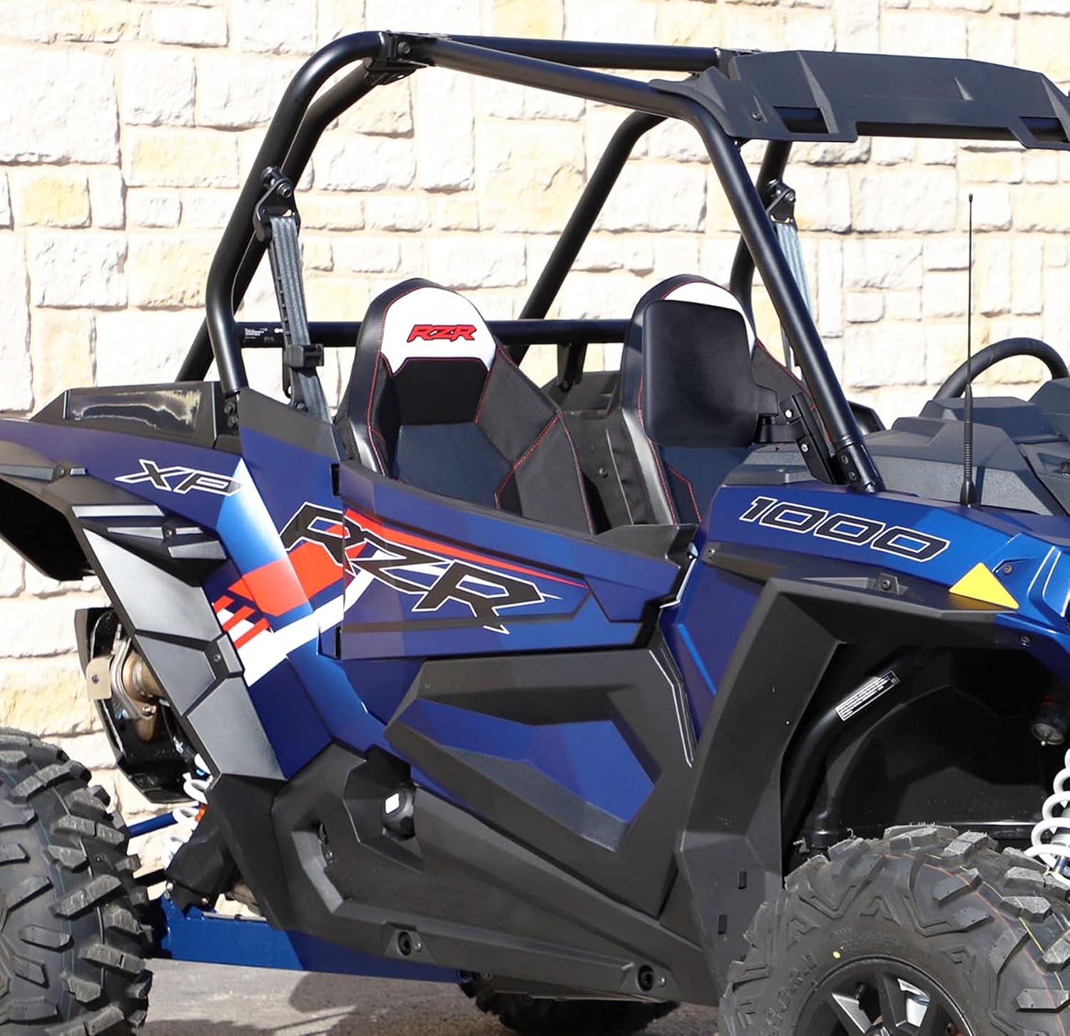 Xislet RZR Rear View Side Mirrors Compatible with Polaris RZR S 900 XP 1000 Roll Cage Side View Mirrors Factory Style A-Pillars Mounts - Driver and Passenger Side