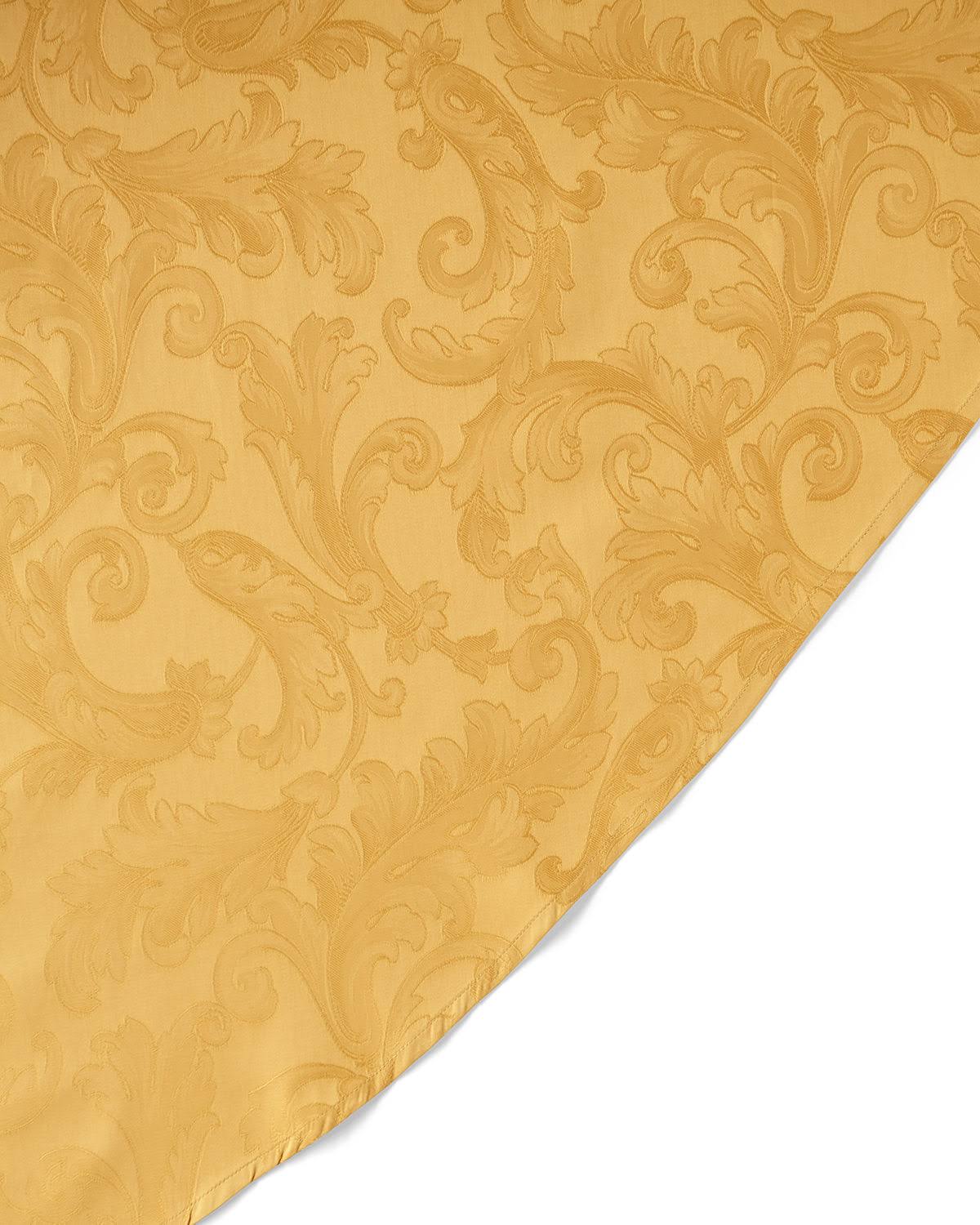 Sferra | Acanthus - Gold Round Tablecloth 104