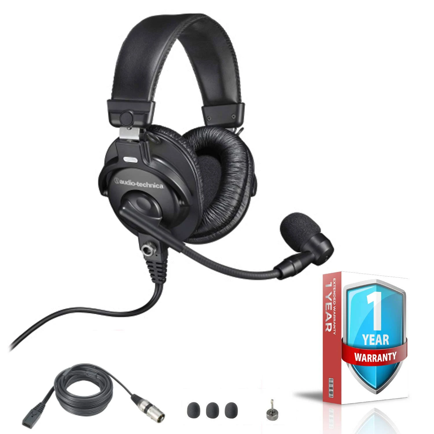 Audio-Technica BPHS1-XF4 Communications Headset Neodymium Magnets - Black