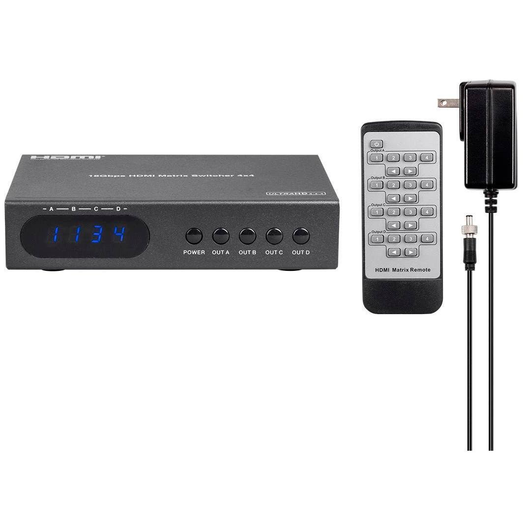 Monoprice Blackbird 4K HDMI 4x4 Mini Matrix HDR 4K@60Hz 18Gbps