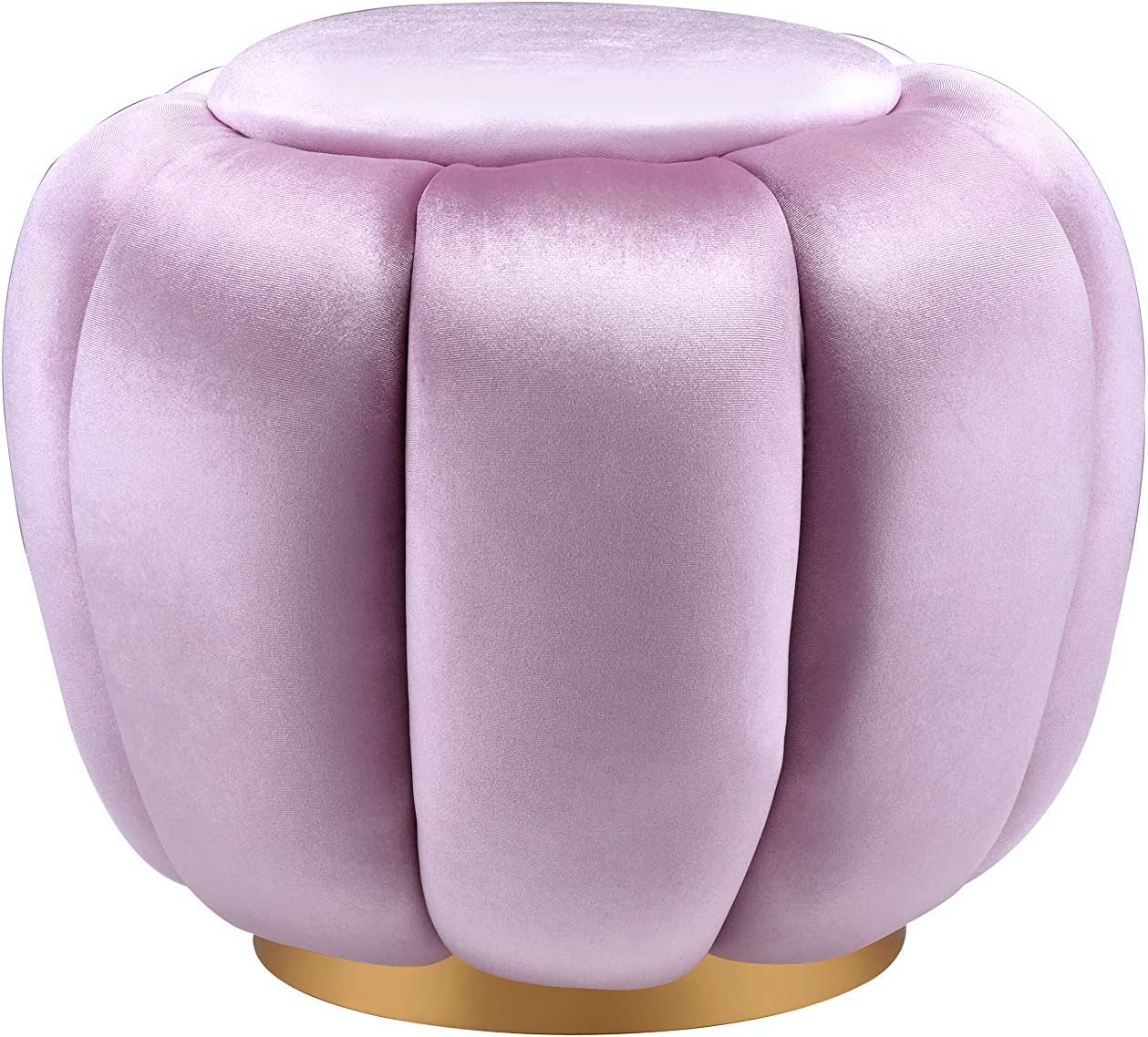 Acme Furniture Heiress Ottoman in Bubblegum Pink Velvet