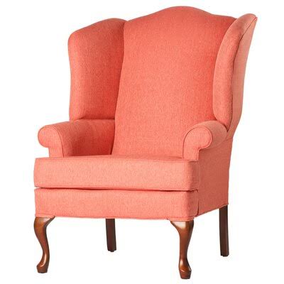 Canora Grey Alanya Wingback Chair Finish: Coral