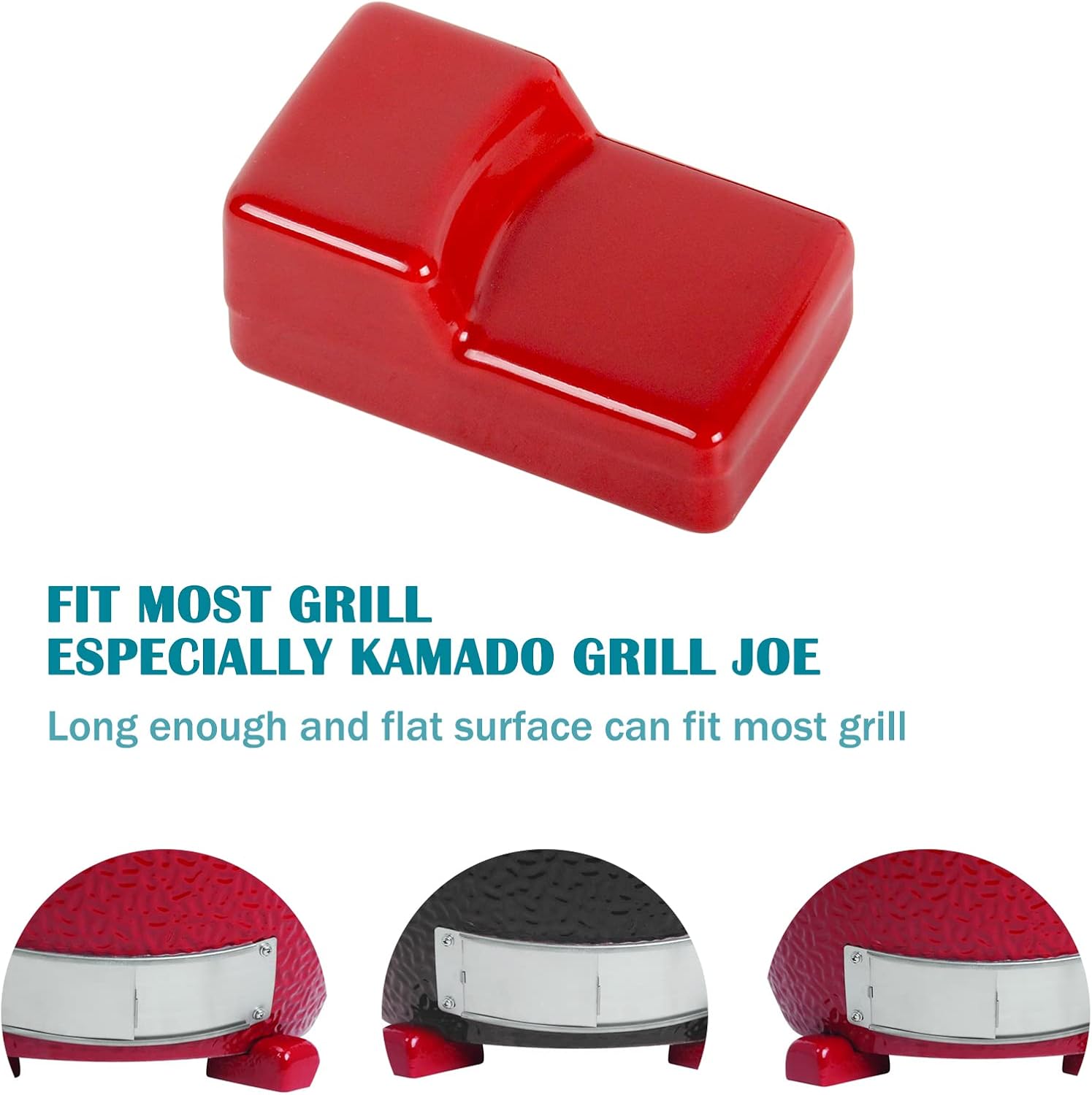 KAMaster Ceramic Grill Feet Shoes Set of 3 for Kamado Grill Accessories Parts Raise Kamado Grill Classic and Big Grill or Primo,Big Green Egg Charcoal Grill For BBQ Grill Table Outdoor and Garden