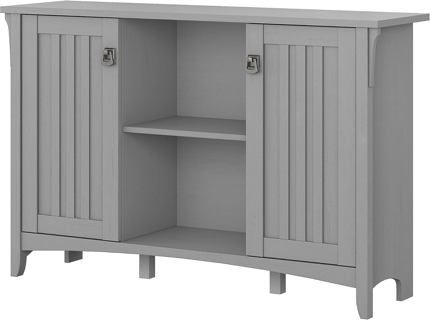Bush Furniture Accent Storage Cabinet with Doors, Cape Cod Gray & Salinas 6 Cube Organizer, Cape Cod Gray