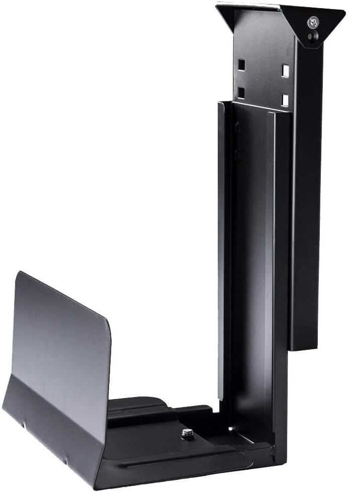 uyoyous CPU Holder Under Desk Mount Adjustable Wall PC Mount Heavy Duty Computer Tower Holder Width Adjust from 5.7