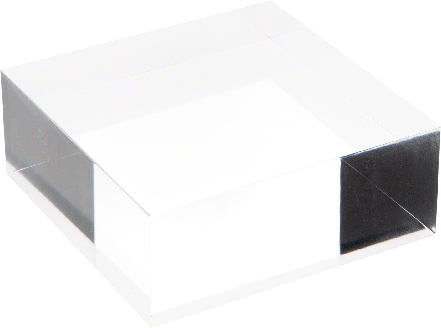 Plymor Clear Polished Acrylic Square Display Block, 1.5