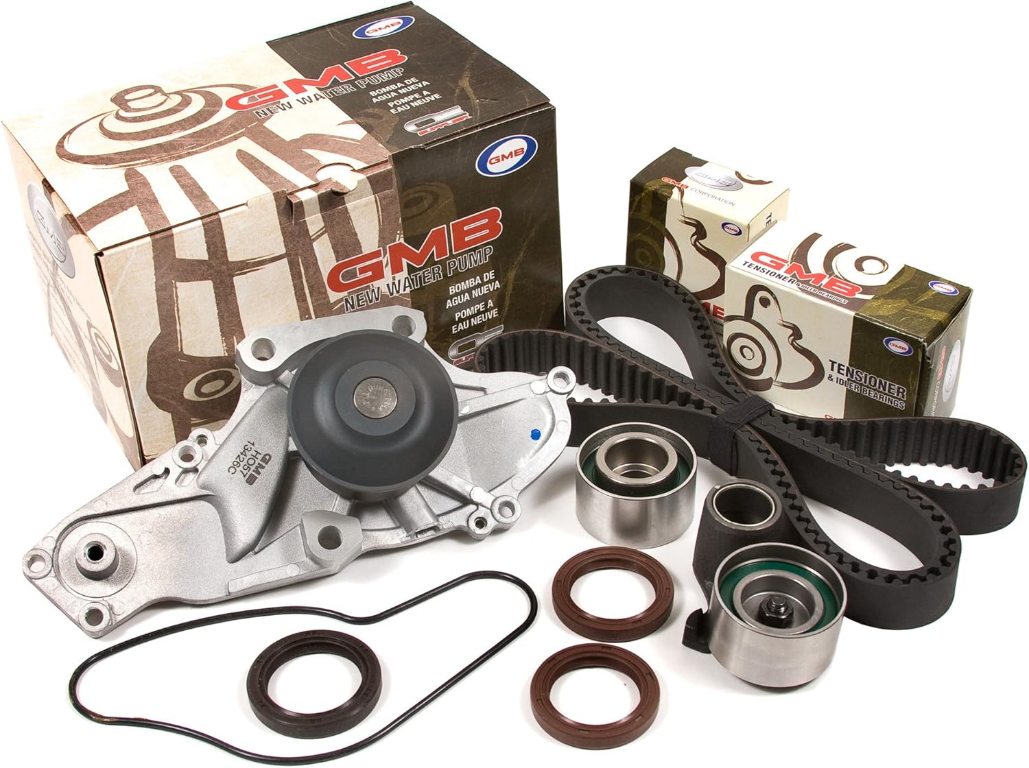 Evergreen TBK286WP Compatible With 97-04 Honda Acura J30A1 J32A1 J32A2 J35A3 J35A4 Timing Belt Kit GMB Water Pump