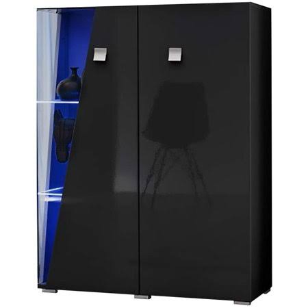Edge WSN Modern 35 inch Curio Cabinet, Black