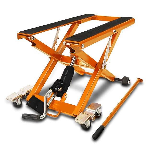 Scissor Lift Harley Davidson Electra Glide Hydraulic Jack ConStands Mid-Lift XL Orange