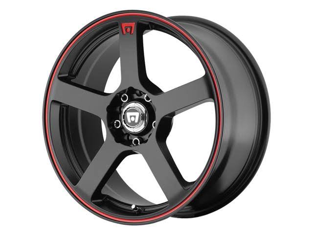 Motegi MR116 17x7 4x100/4x114.3 +40mm Black/Red Wheel Rim