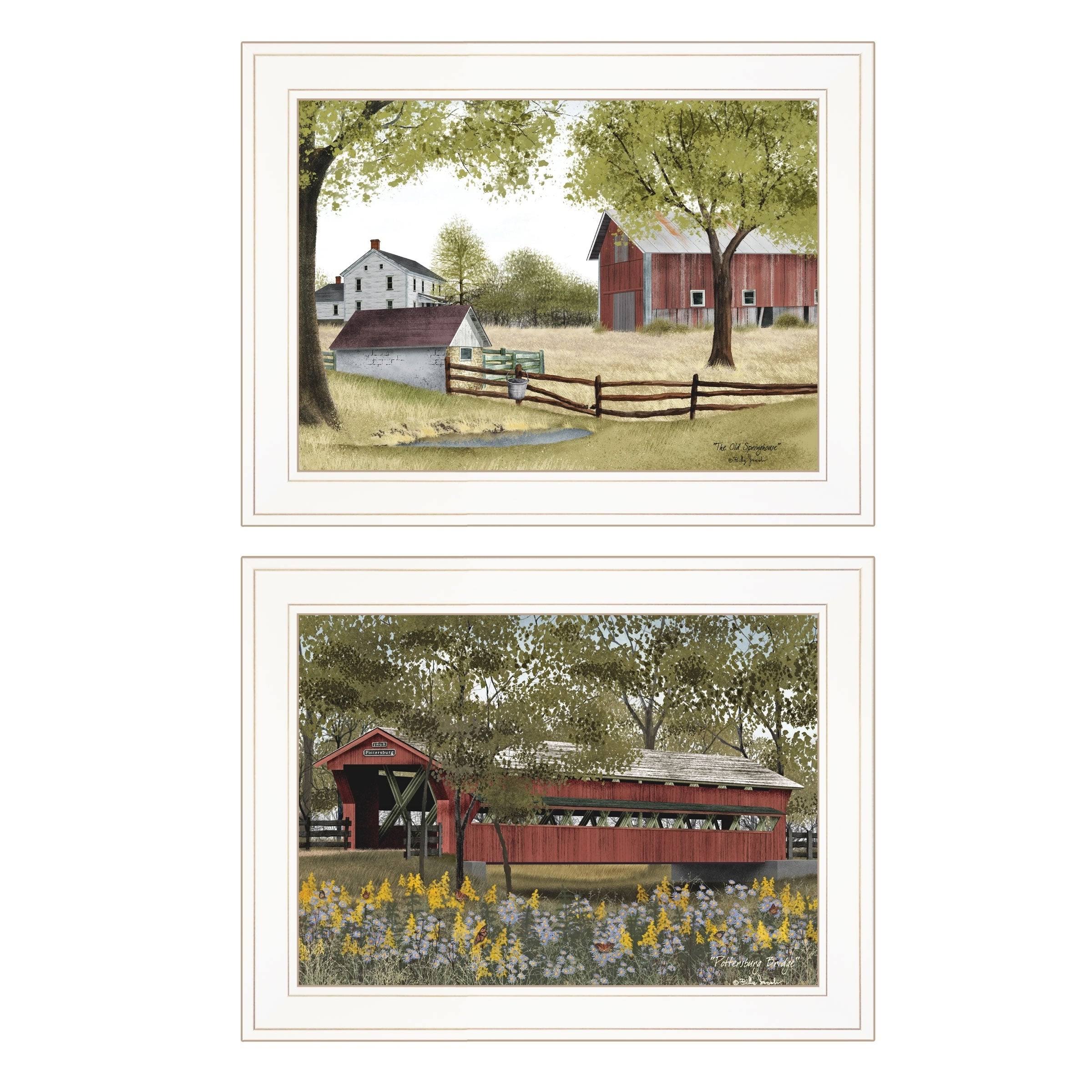 The Spring House 2-Piece Vignette by Billy Jacob, White Frame