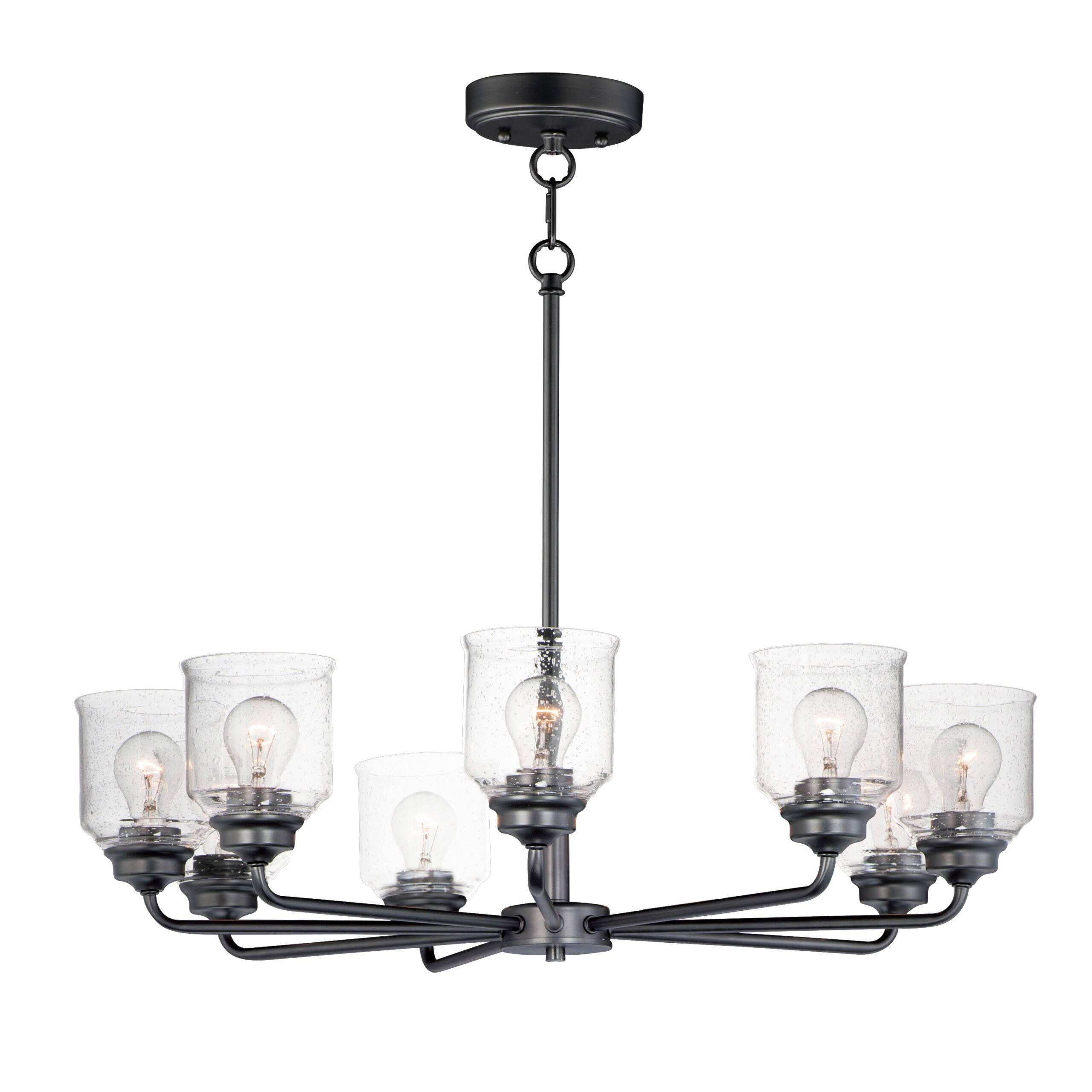 Maxim - 12268CDBK - Eight Light Chandelier - Acadia - Black