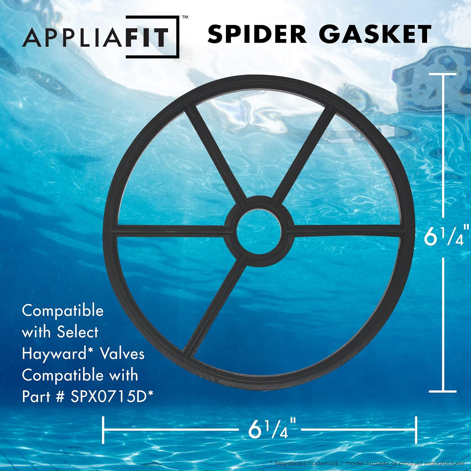 AppliaFit Valve Seat Gasket Compatible with Hayward SPX0715D for Hayward 2-Inch Multi-Port Vari-Flo SP715 & SP716 Series Valves (1-Pack)