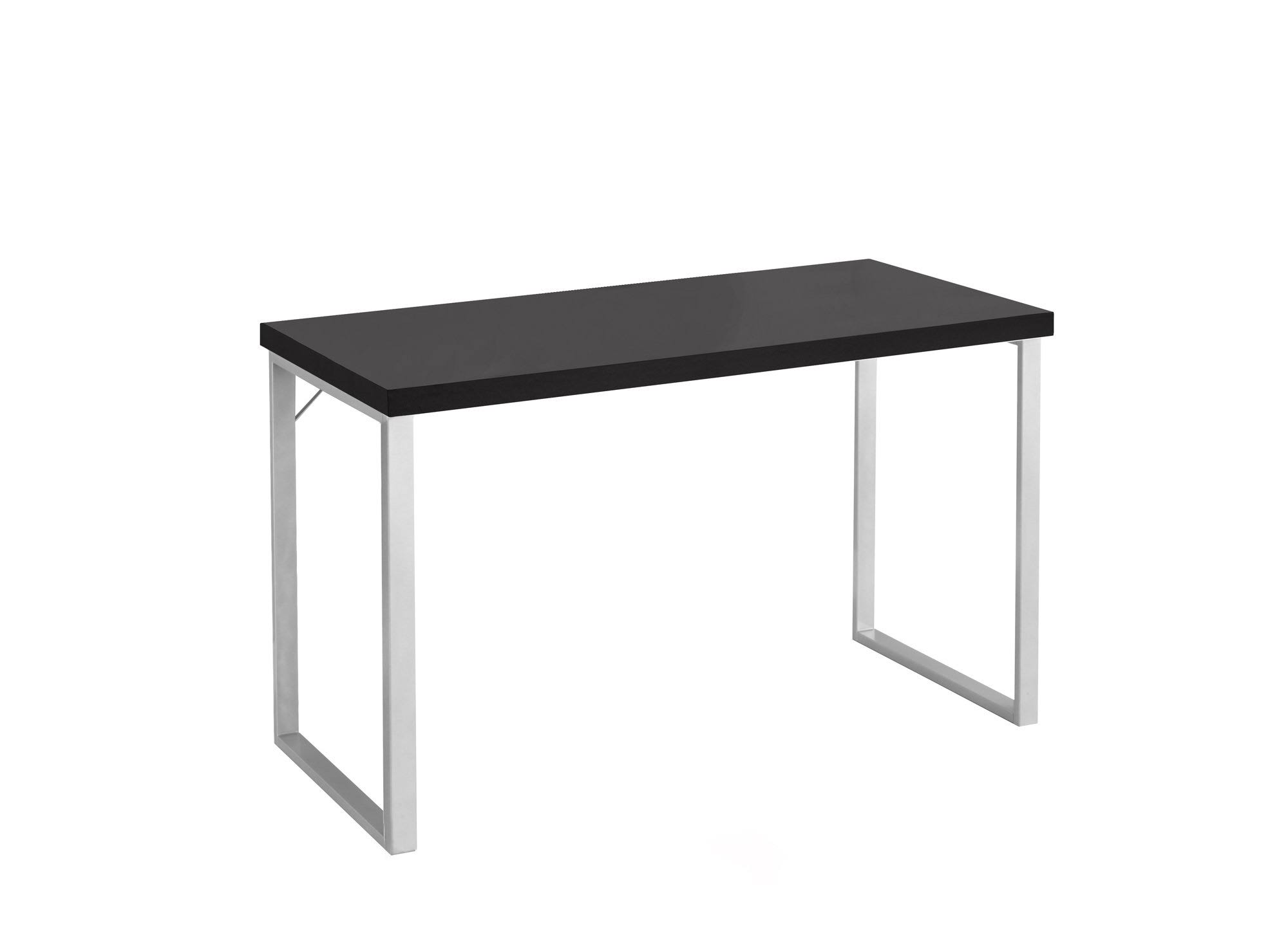 Monarch Specialties Metal Accent Computer Desk, Cappuccino/Sliver