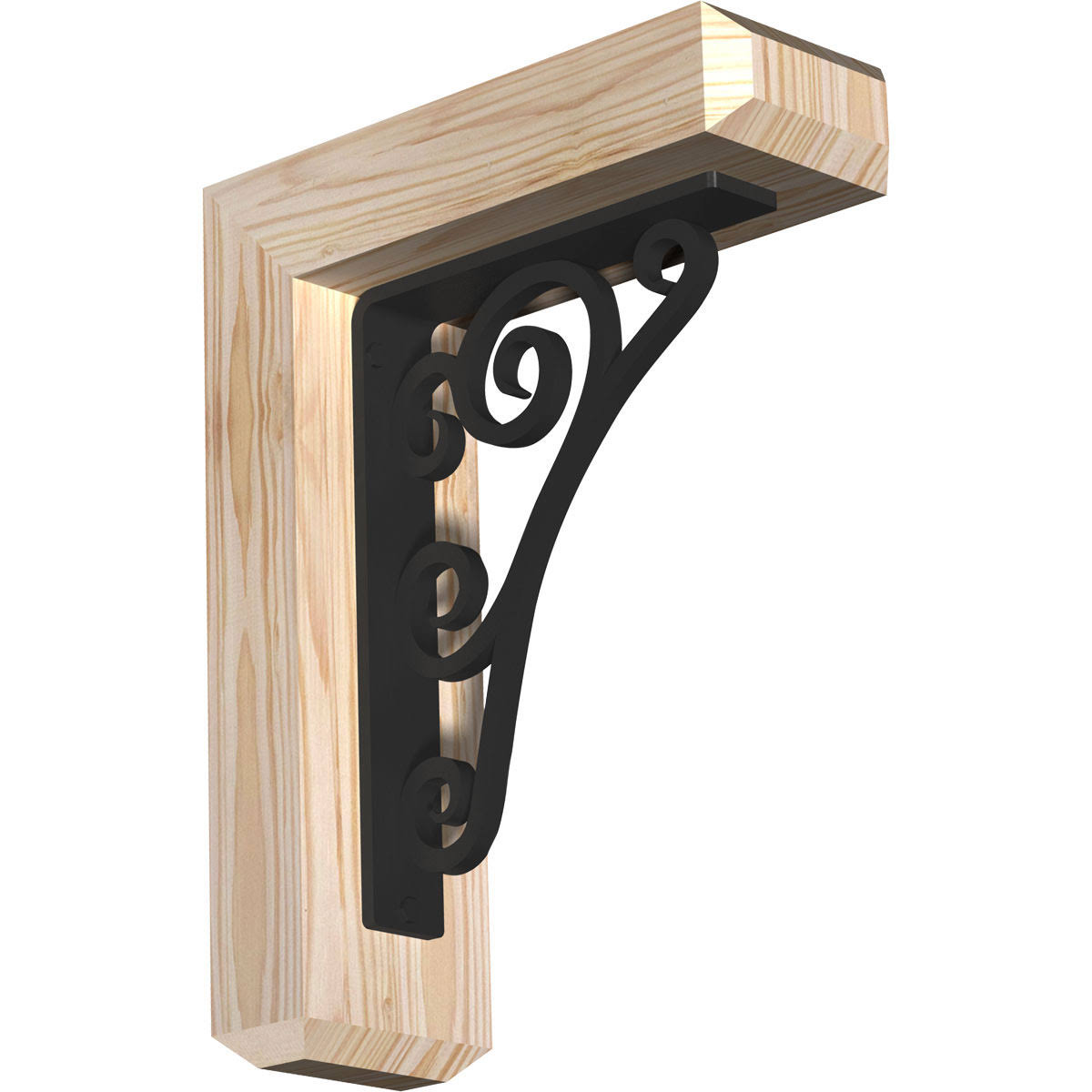 3 1/2 inchw x 11 1/2 inchd x 14 inchh Tristan Craftsman Ironcrest Smooth BRACKET, Douglas Fir (1 1/2 inchw x 7 1/2 inchd x 10 in