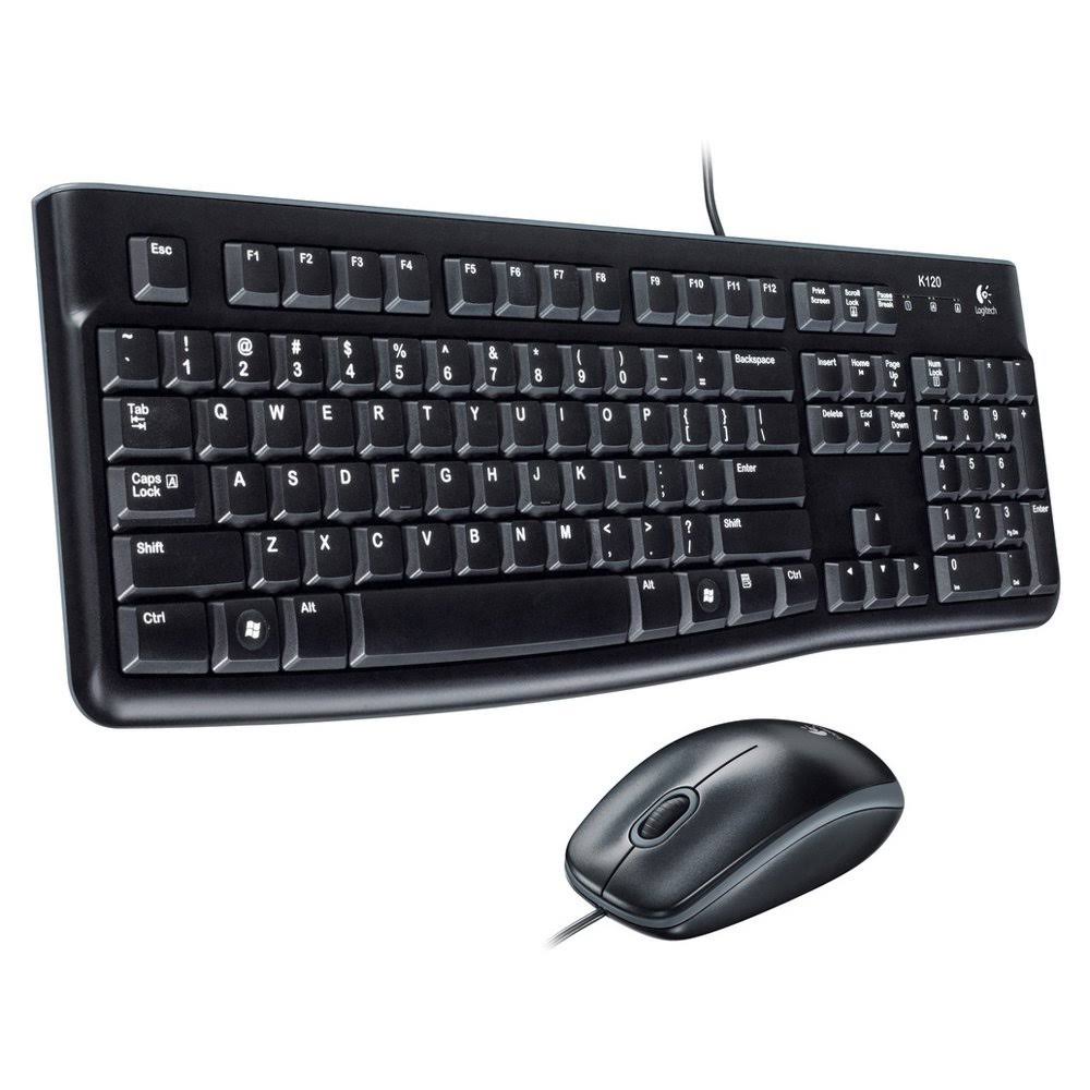 Logitech MK120 USB QWERTY Pan Nordic Black