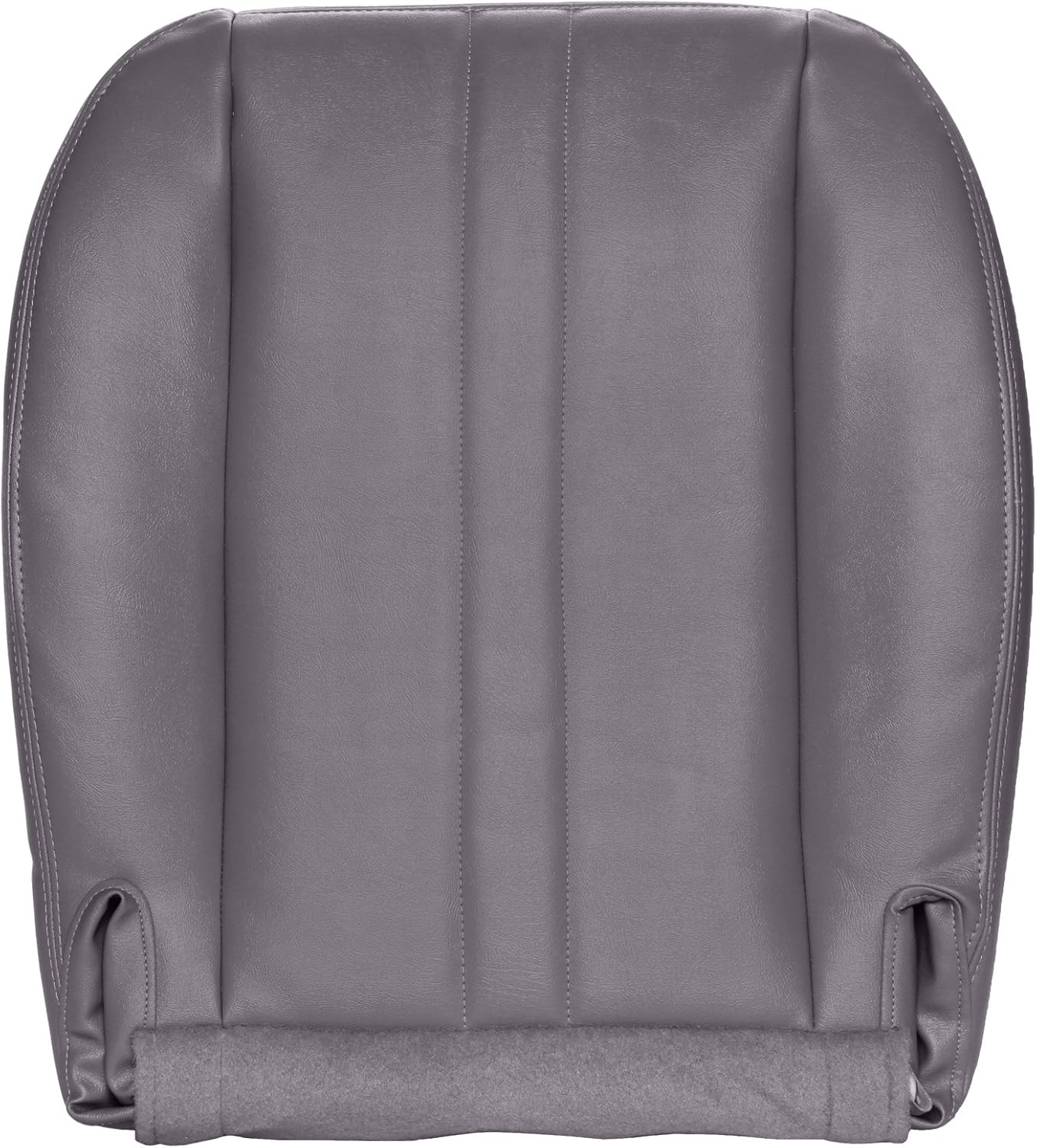 The Seat Shop Work Van Driver or Passenger Bottom Replacement Seat Cover - Medium Dark Pewter II (Gray) Vinyl (Compatible with 2003 - 2021 Chevrolet Express and GMC Savana)
